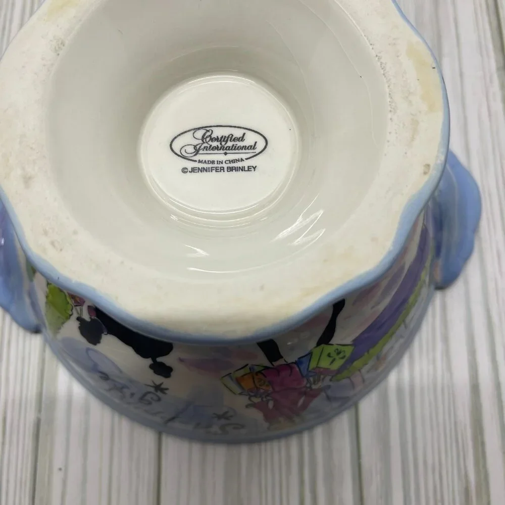 Set of Two Jennifer Brinley Certified International Bowls